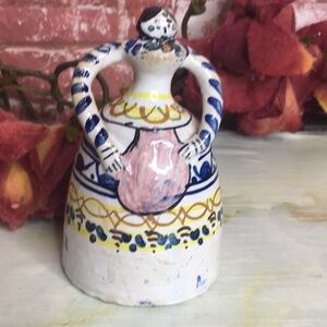 Vintage Hand Painted Talavera Espana Spanish Lady Ceramic Folk Art Potte…